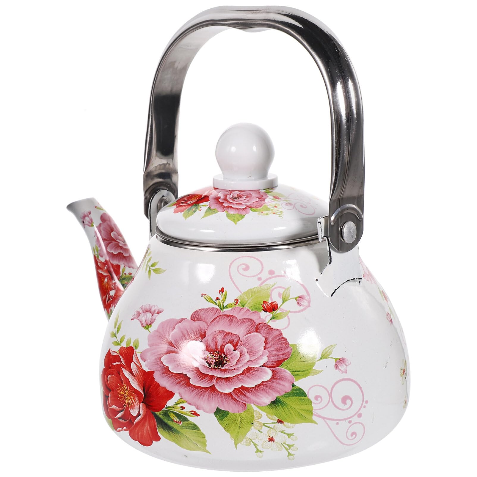 一点モノ アンティーク/ビンテージ tea/珈琲ケートル⭐️ Amazon.com: Enamel Tea Kettle Stovetop, 1L Vintage Tea Pot with